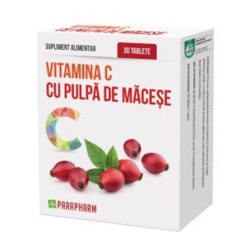 Vitamina C cu Pulpa de Macese ,30 tbl. Vitamina C cu Pulpa de Macese ,30 tbl.