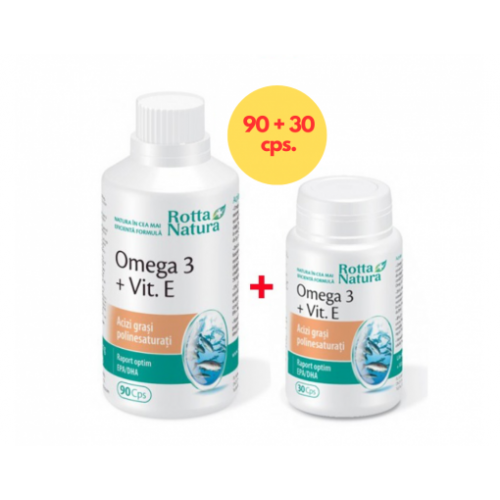 Pachet Omega 3+Vit.E 120 cps. la pret de 90 cps. Pachet Omega 3+Vit.E 120 cps. la pret de 90 cps.