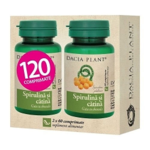 Spirulina si Catina comprimate 120Cpr Spirulina si Catina comprimate 120Cpr