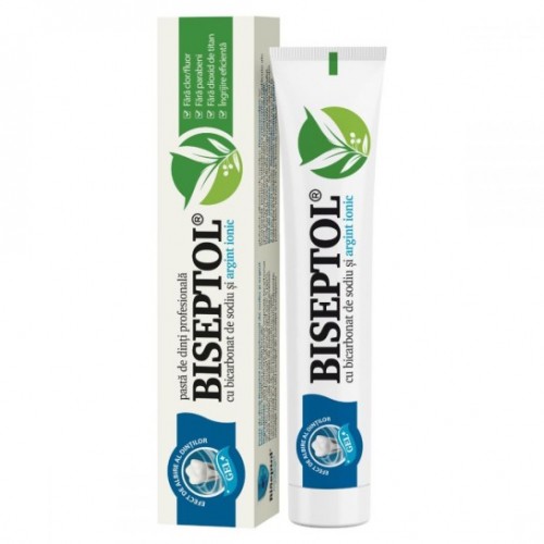 Biseptol Pasta de dinti cu Argint Ionic Fara Fluor 75ml, Dacia Plant