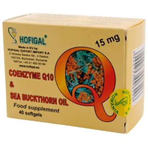 COENZIMA Q10 în Ulei de CATINA 15mg , 40 capsule moi COENZIMA Q10 în Ulei de CATINA 15mg , 40 capsule moi