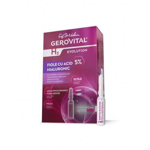 Fiole cu Acid Hialuronic 5% –  10 fiole x 2 ml
