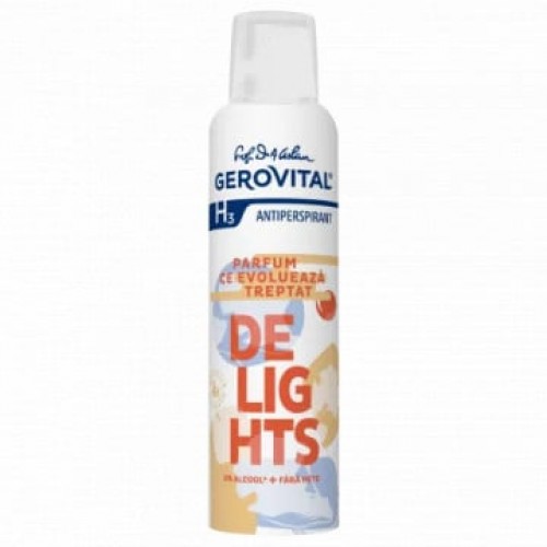 Antiperspirant Delights H3, 150 ml, Gerovital Antiperspirant Delights H3, 150 ml, Gerovital