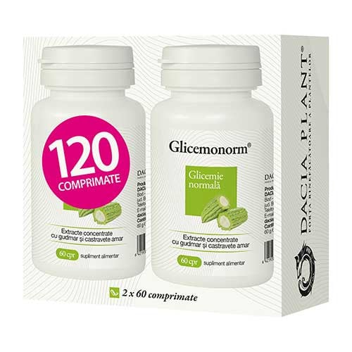 Glicemonorm comprimate cu extract de castravete amar 120Cpr Glicemonorm comprimate cu extract de castravete amar 120Cpr