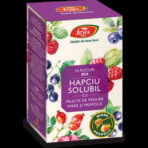 Hapciu Solubil cu Fructe de Pădure, Miere și Propolis, R24 Hapciu Solubil cu Fructe de Pădure, Miere și Propolis, R24