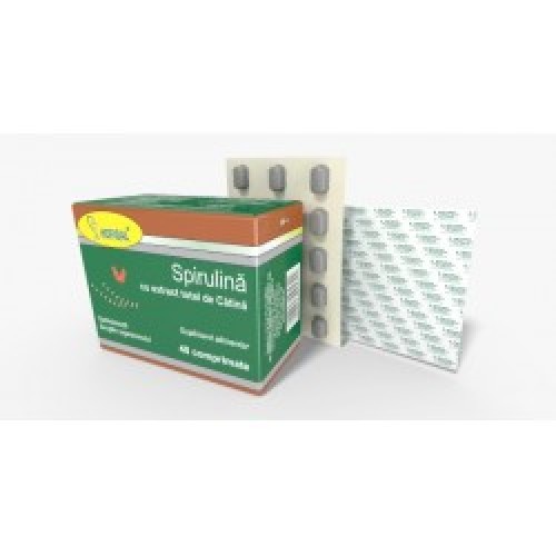 Spirulina cu extract total de catina 40 cpr. Spirulina cu extract total de catina 40 cpr.