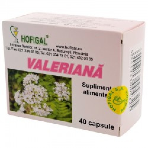 Valeriana, 40 capsule Valeriana, 40 capsule